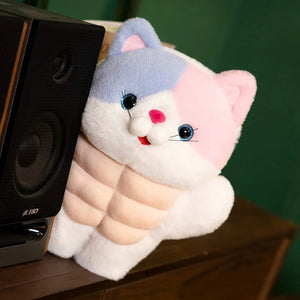 Strong Muscle Cat Plushie-Enchanted peach