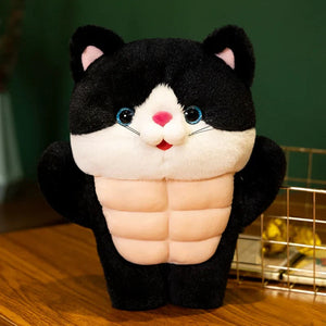 Strong Muscle Cat Plushie-Enchanted peach