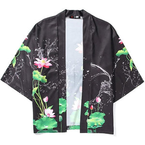 Suiren Water Lily Kimono-Enchanted peach