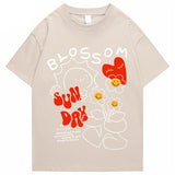 Sun Day Blossom Tee-Enchanted peach