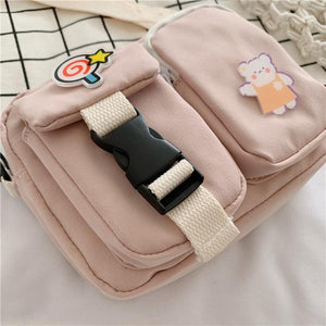 Super Bear Friends Satchel-Enchanted peach