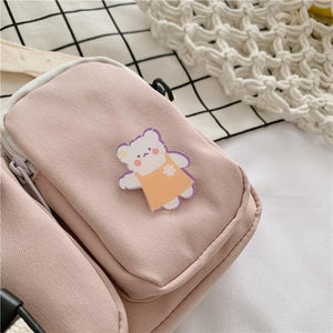 Super Bear Friends Satchel-Enchanted peach