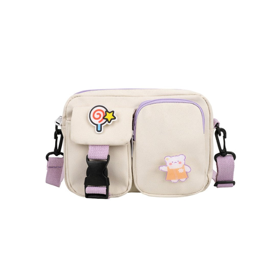 Super Bear Friends Satchel-Enchanted peach