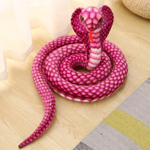 Super Long 90" Soft Snake Plushie-Enchanted peach