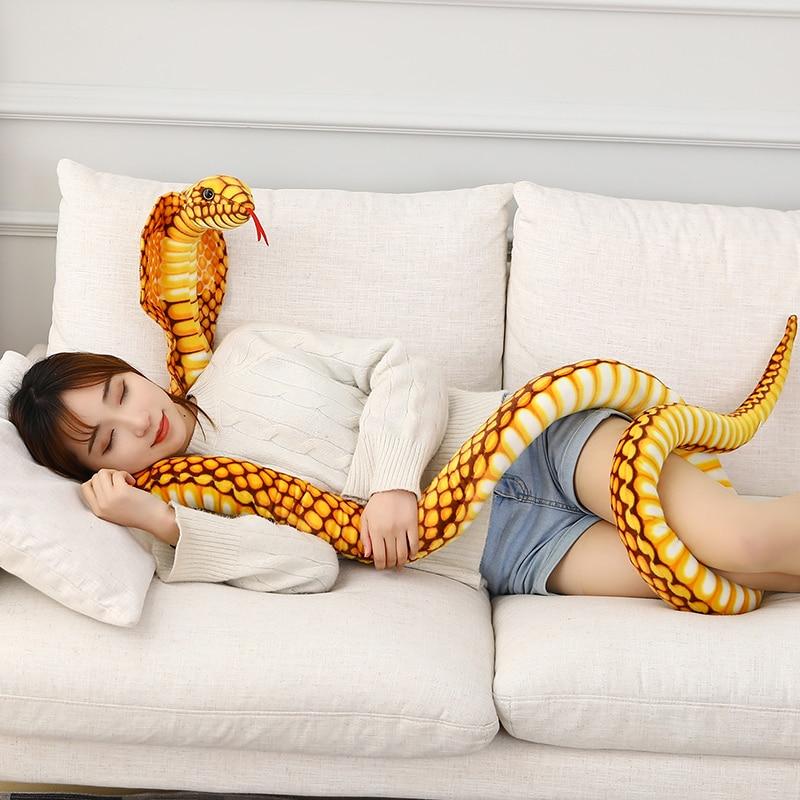 Super Long 90" Soft Snake Plushie-Enchanted peach