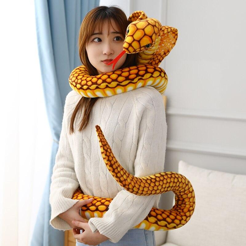 Super Long 90" Soft Snake Plushie-Enchanted peach