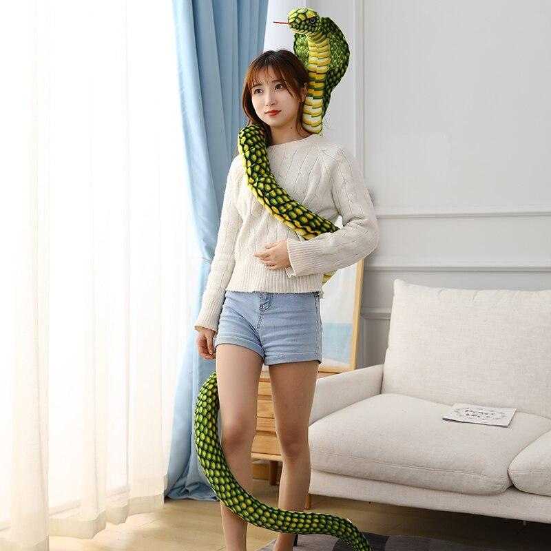 Super Long 90" Soft Snake Plushie-Enchanted peach