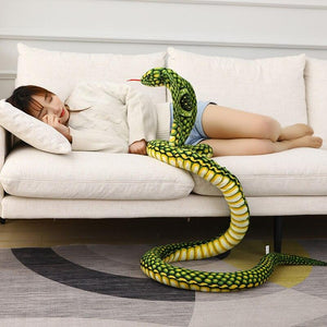 Super Long 90" Soft Snake Plushie-Enchanted peach