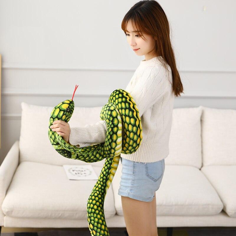 Super Long 90" Soft Snake Plushie-Enchanted peach