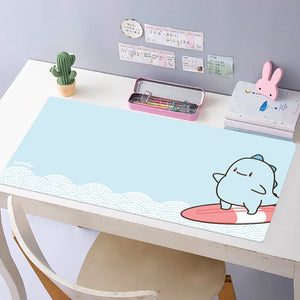 Surf with Big Tato Large Mouse Pad-Enchanted peach