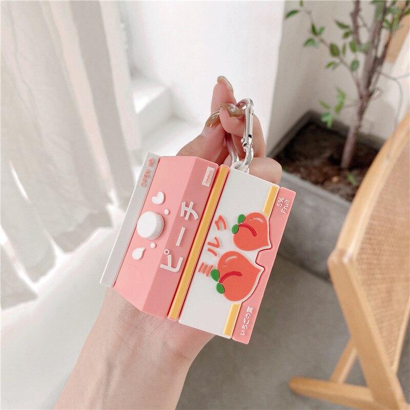 Sweet Peach Milk Carton Airpods Case (1&2&Pro)-Enchanted peach