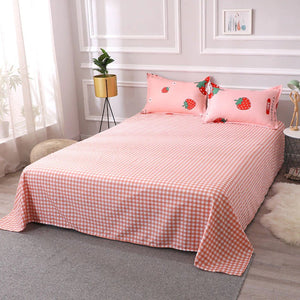 Sweet Strawberry Print Bedding Set-Enchanted peach