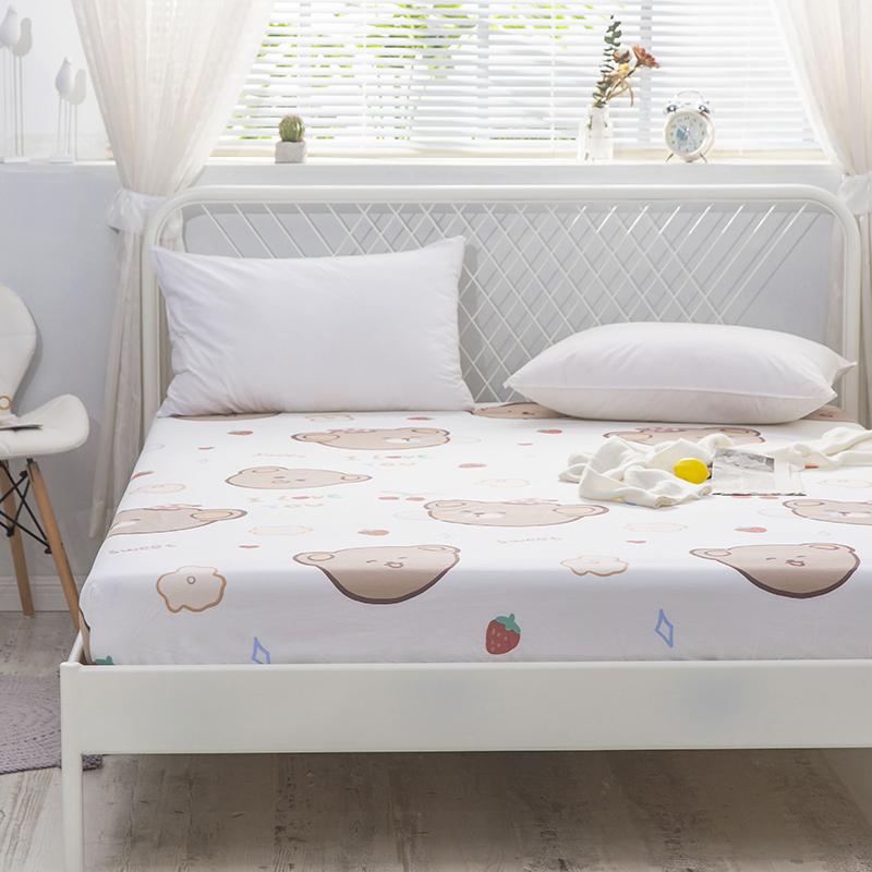 Sweet Teddy Bears Fitted Bedsheet-Enchanted peach