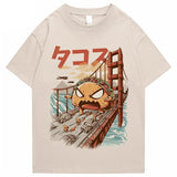 Taco Monster Bridge Attack Unisex Tee-Enchanted peach