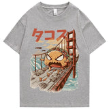 Taco Monster Bridge Attack Unisex Tee-Enchanted peach