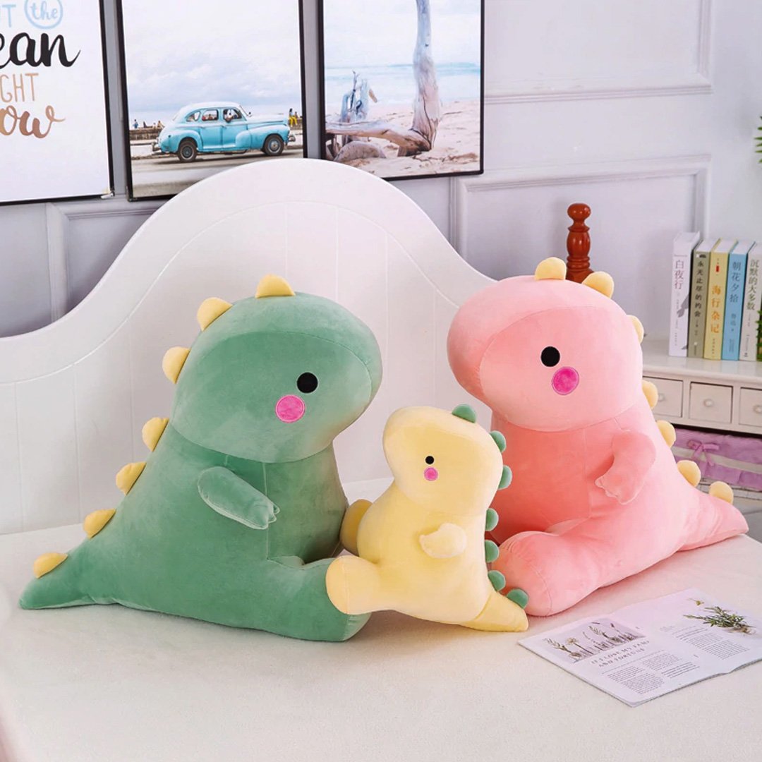 Taco, Taki & Tabi The Dino Family Plushies-Enchanted peach