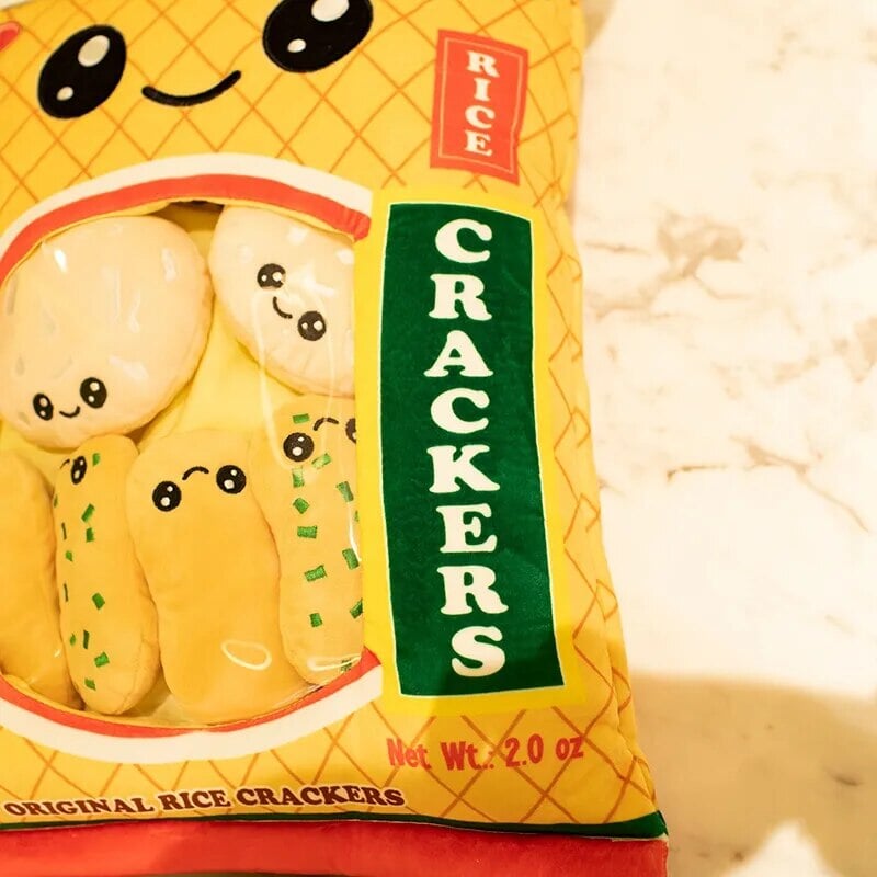 Tasty Rice Crackers Candy Bag Plushies-Enchanted peach