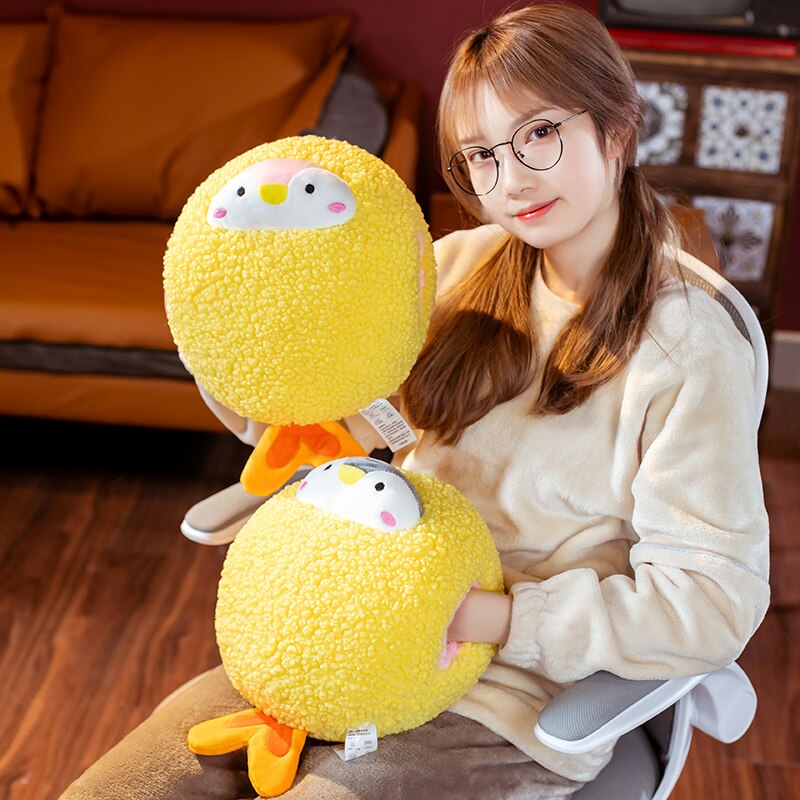 Tempura Penguin Hand Warmer Plushies-Enchanted peach