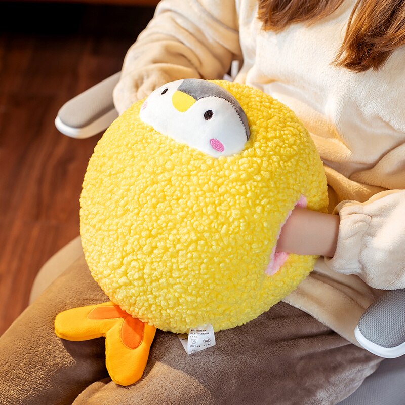 Tempura Penguin Hand Warmer Plushies-Enchanted peach