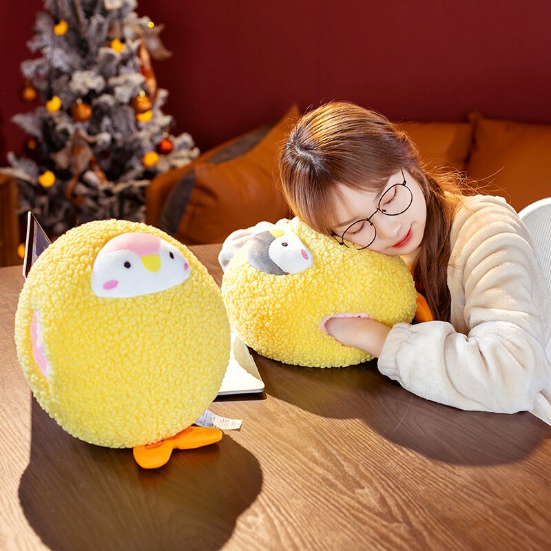 Tempura Penguin Hand Warmer Plushies-Enchanted peach