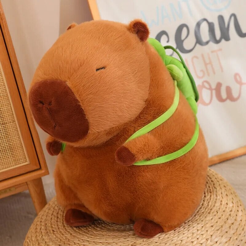 The Adorable Capybara Turtle Back Pack Plushies-Enchanted peach