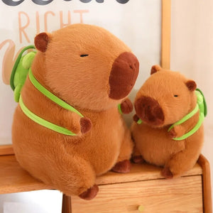 The Adorable Capybara Turtle Back Pack Plushies-Enchanted peach