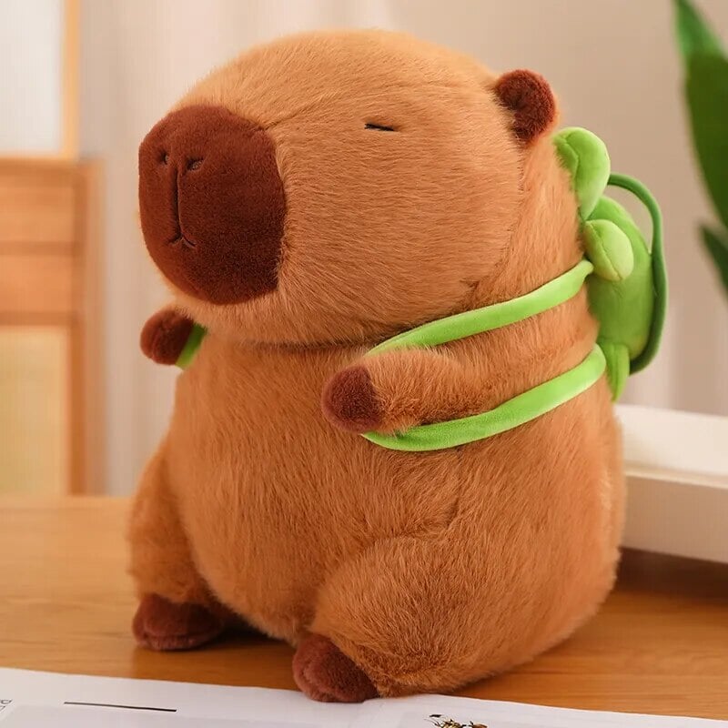 The Adorable Capybara Turtle Back Pack Plushies-Enchanted peach