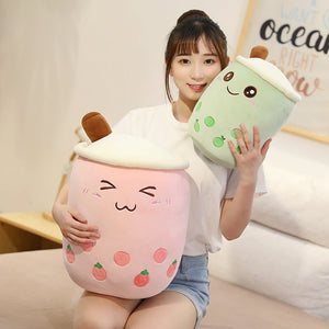 The Bubble Tea Family Fruit Plushies Collection-Enchanted peach