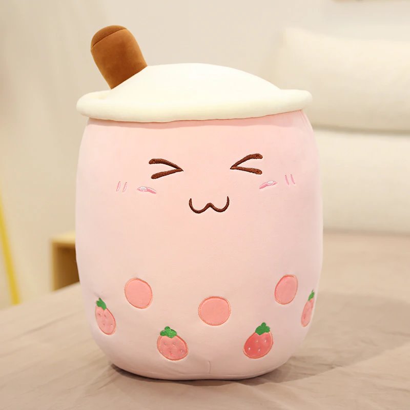 The Bubble Tea Family Fruit Plushies Collection-Enchanted peach