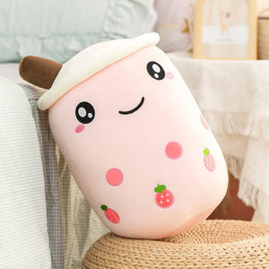 The Bubble Tea Family Fruit Plushies Collection-Enchanted peach