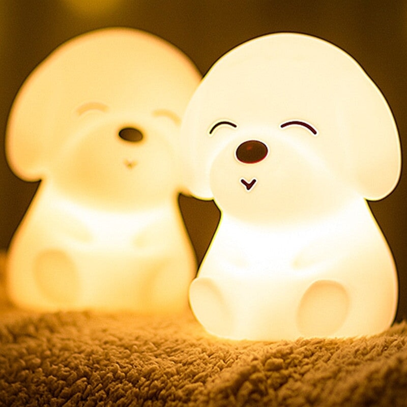 The Chillax Dog LED Night Light-Enchanted peach