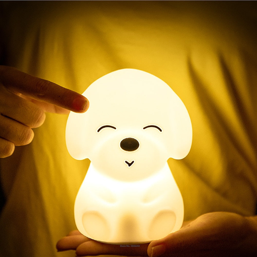 The Chillax Dog LED Night Light-Enchanted peach