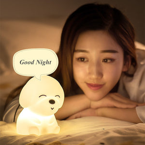 The Chillax Dog LED Night Light-Enchanted peach