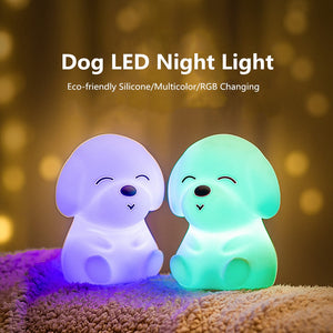 The Chillax Dog LED Night Light-Enchanted peach