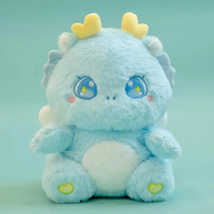 The Fluffy Baby Dragon Plush Family-Enchanted peach