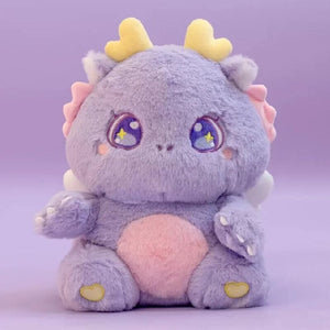 The Fluffy Baby Dragon Plush Family-Enchanted peach