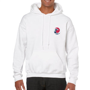 The Great Wave Blood Moon Sun Tato Hoodie-Enchanted peach