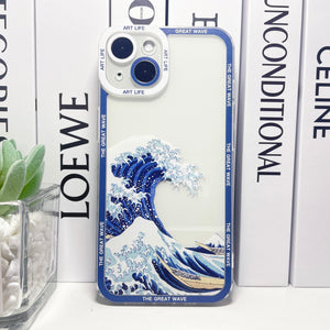 The Great Wave Off Kanagawa Japanese-themed iPhone Case-Enchanted peach