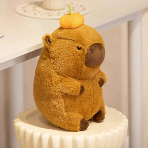 The Grumpy Capybara Plushie-Enchanted peach