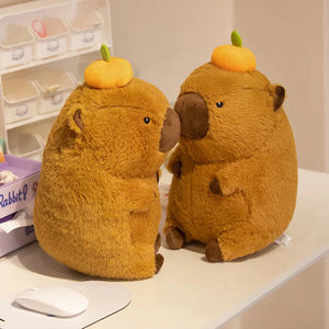 The Grumpy Capybara Plushie-Enchanted peach