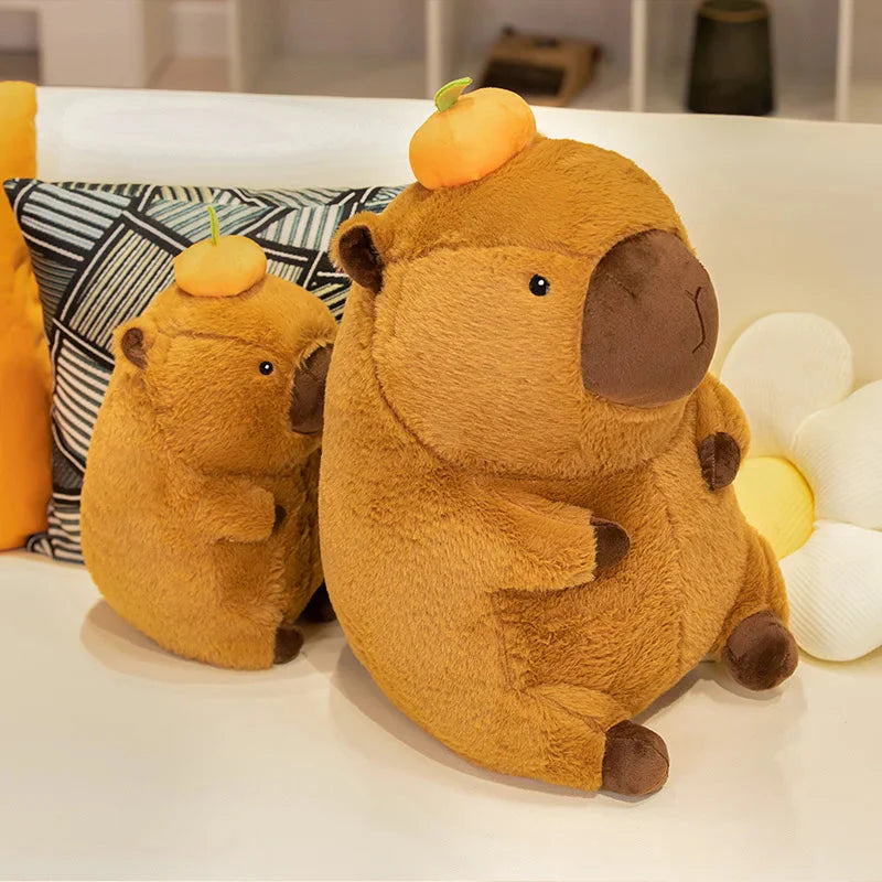 The Grumpy Capybara Plushie-Enchanted peach