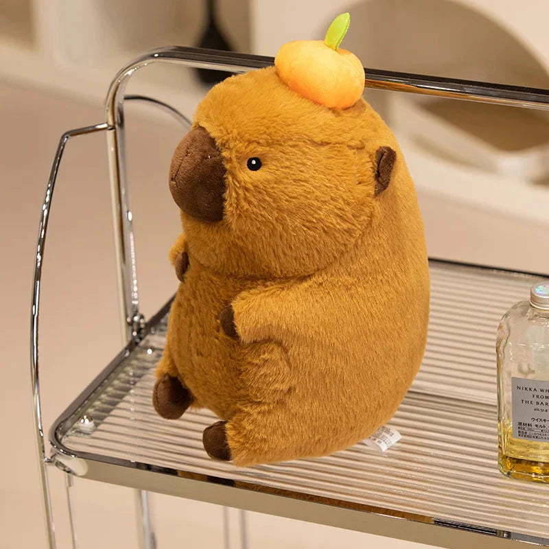 The Grumpy Capybara Plushie-Enchanted peach