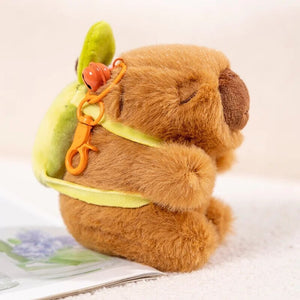 The Kawaii Capybara with Mini Avocado Backpack Plushie-Enchanted peach