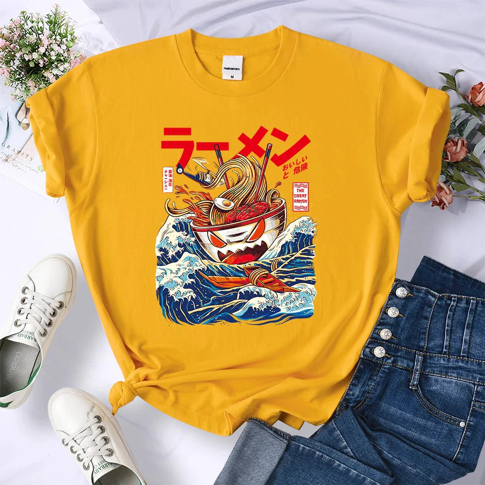 The Killer Titan Tonkotsu Ramen on the Run Tee-Enchanted peach