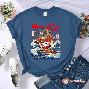 The Killer Titan Tonkotsu Ramen on the Run Tee-Enchanted peach