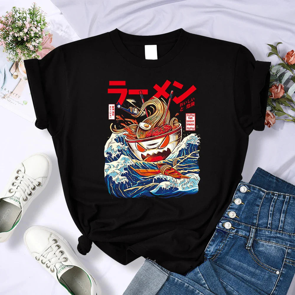 The Killer Titan Tonkotsu Ramen on the Run Tee-Enchanted peach