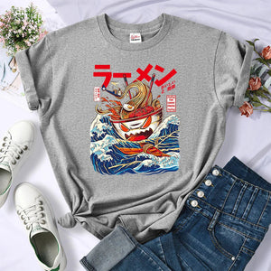 The Killer Titan Tonkotsu Ramen on the Run Tee-Enchanted peach