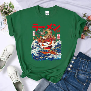 The Killer Titan Tonkotsu Ramen on the Run Tee-Enchanted peach