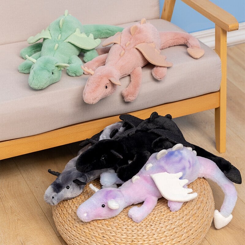 The Mighty Colored Dragon Family Soft Toys-Enchanted peach