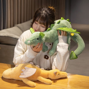 The Mighty Colored Dragon Family Soft Toys-Enchanted peach